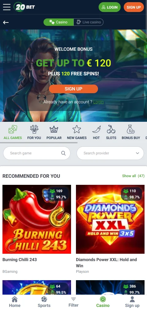 Άδεια Κουρασάο και στοιχεία ασφάλειας της 20bet Casino
