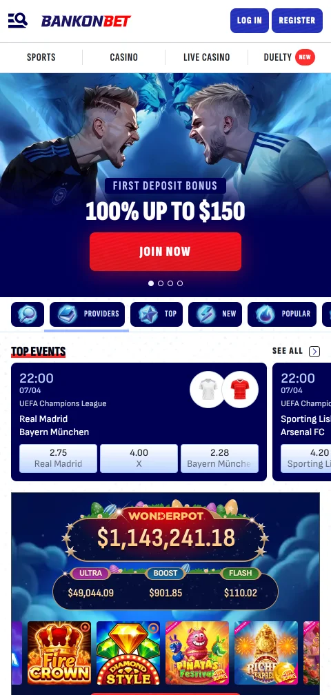 Η BankonBet Casino σε κινητό μέσω browser, χωρίς native εφαρμογή