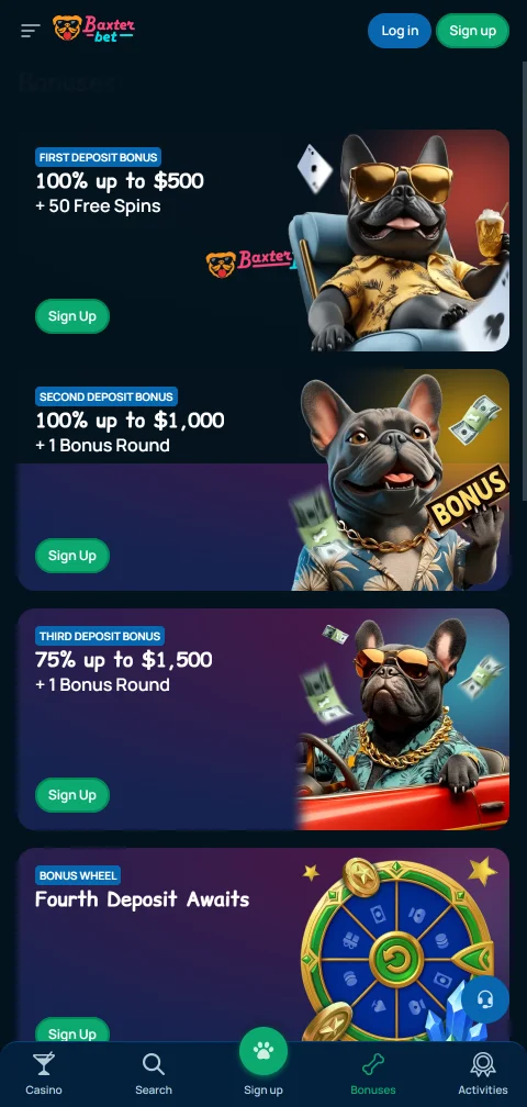Μέθοδοι πληρωμής του Baxterbet Casino σε κινητό με κάρτες και κρυπτονομίσματα
