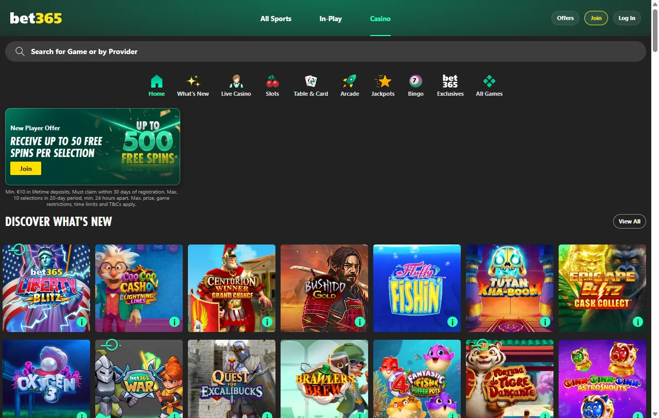 Επισκόπηση του bet365 Casino με άδεια ΕΕΕΠ για παίκτες στην Ελλάδα