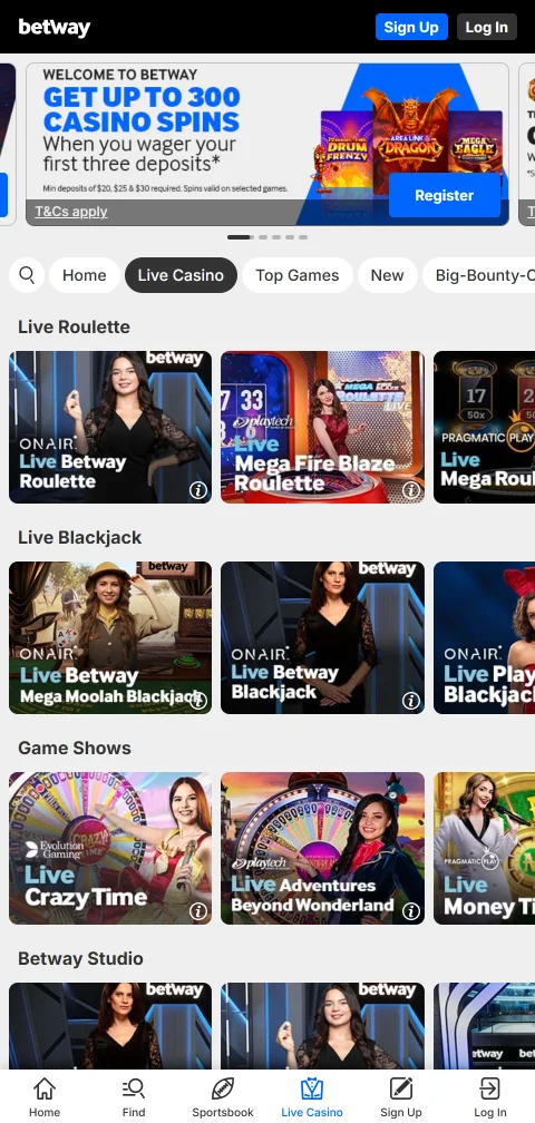Καταθέσεις και αναλήψεις στο Betway Casino με κάρτα, PayPal και pending 72 ωρών