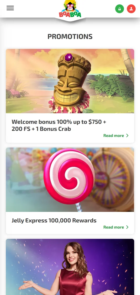 Ταμείο της BoaBoa Casino στο κινητό με κάρτες, e-wallets και κρυπτονομίσματα σε ευρώ