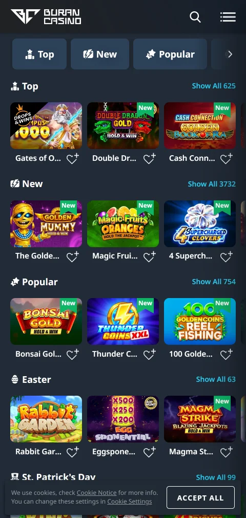 Ταμείο του Buran Casino σε κινητό με κάρτες, e-wallets και κρυπτονομίσματα