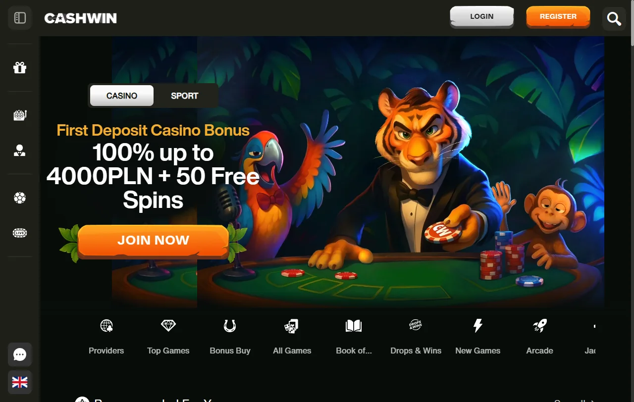 Επισκόπηση του CashWin Casino με κατάλογο άνω των 4.000 παιχνιδιών
