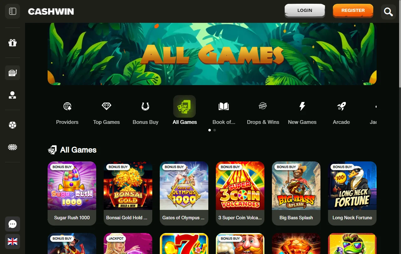 Live τραπέζια Evolution και slots Pragmatic Play στο CashWin Casino