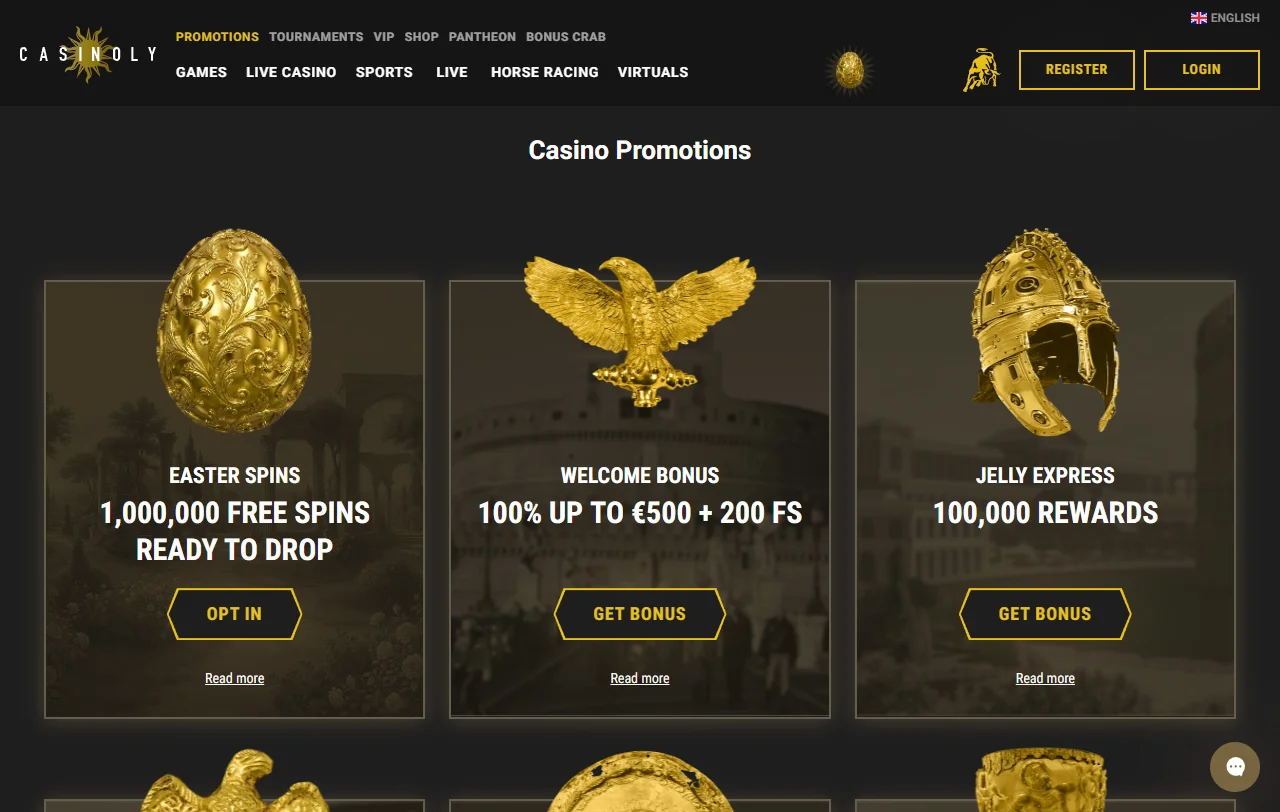 Casinoly: μπόνους καλωσορίσματος 100% έως 500 € με wagering 35x