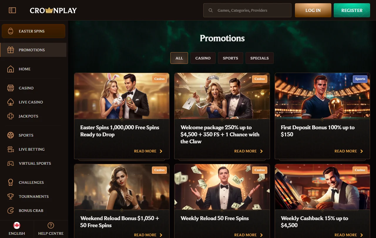 Βιβλιοθήκη slots της CrownPlay με παιχνίδια Pragmatic Play και Play