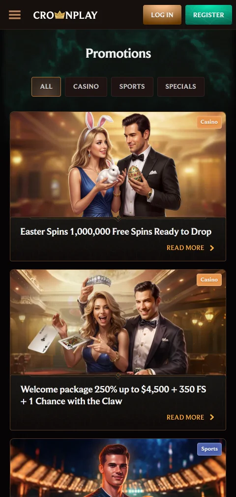 Ταμείο της CrownPlay σε κινητό με κάρτες, e-wallets και κρυπτονομίσματα