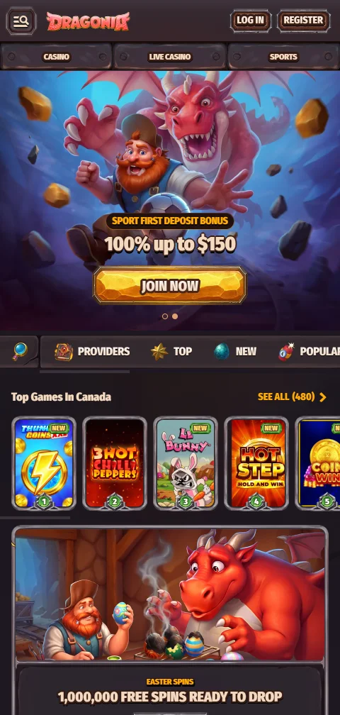 Έκδοση browser του Dragonia casino σε κινητό χωρίς ξεχωριστή εφαρμογή