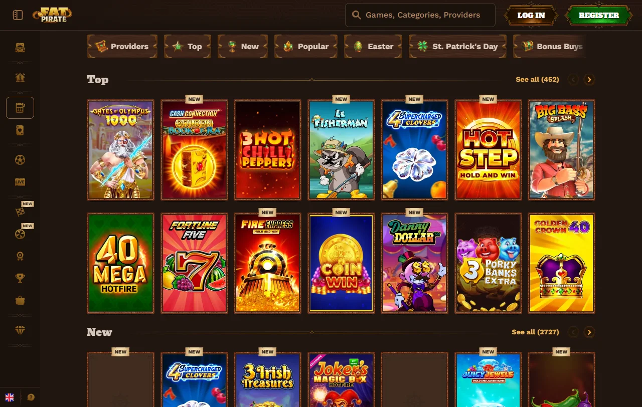 Προσφορές του Fat Pirate Casino με το μπόνους πρώτης κατάθεσης και το cashback
