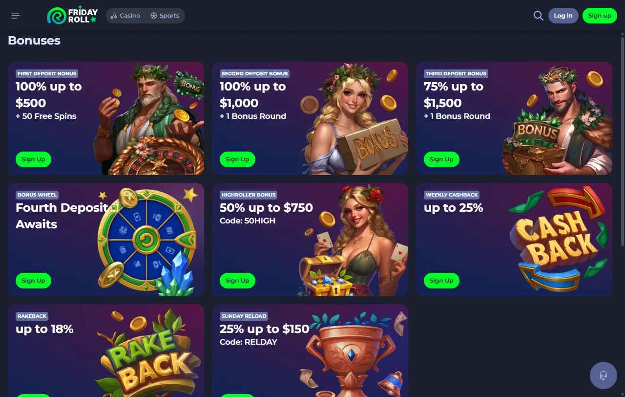 Βιβλιοθήκη slots του FridayRoll Casino με τίτλους της Pragmatic Play