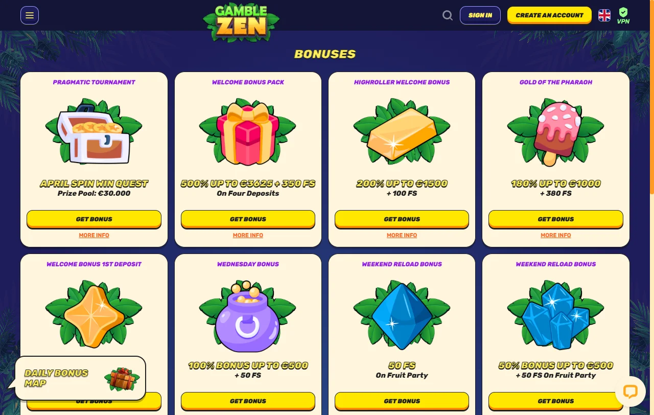 Gamblezen Casino βιβλιοθήκη slots live παιχνιδιών και παρόχων
