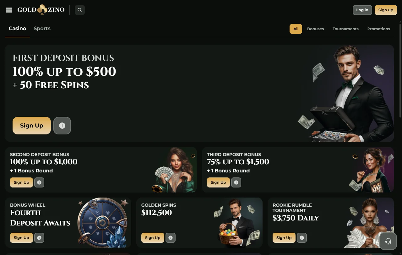 Goldzino Casino κατάλογος slots από Pragmatic Play, NetEnt και Playson