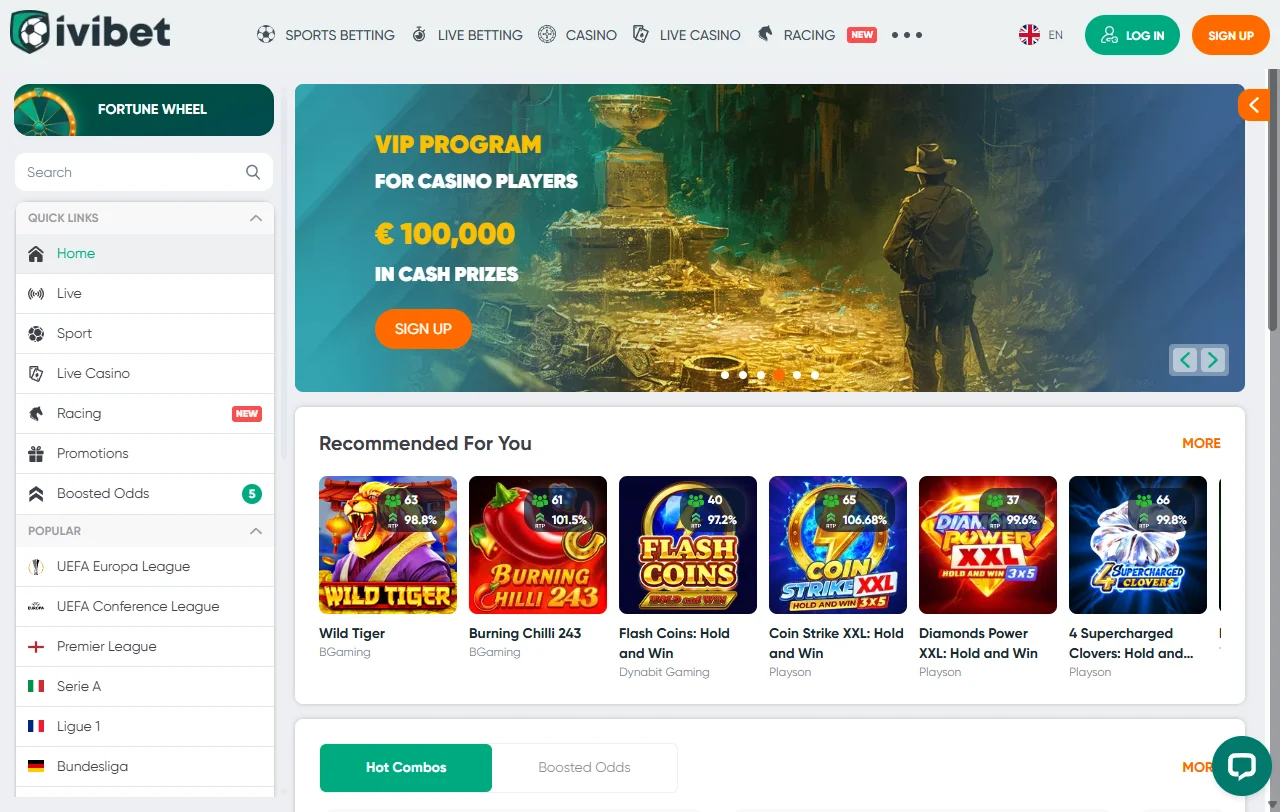 Αρχική σελίδα Ivibet με καζίνο και sportsbook στον ίδιο λογαριασμό