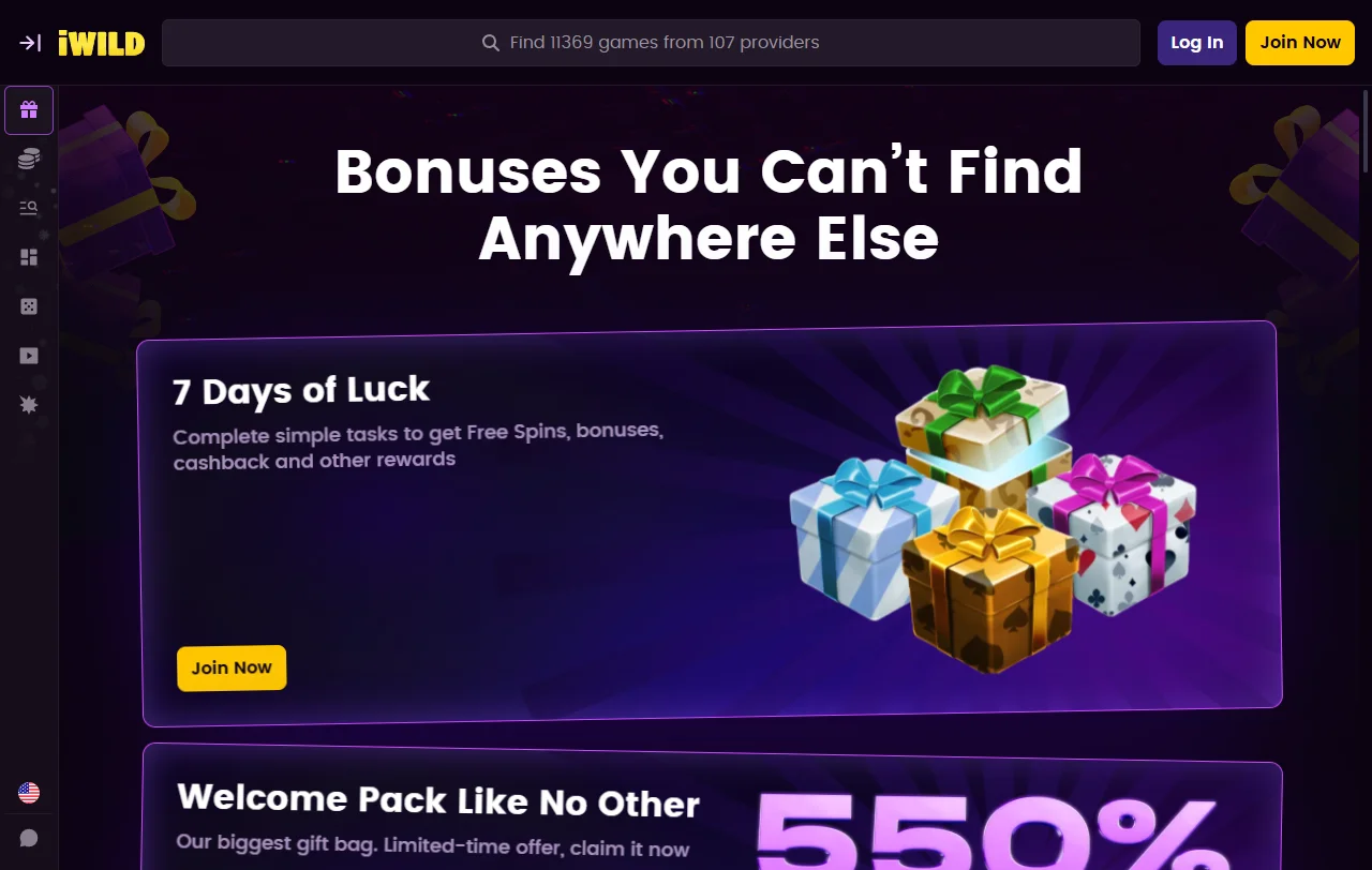 Πακέτο καλωσορίσματος του iWild Casino έως 4.000 € σε τέσσερις καταθέσεις
