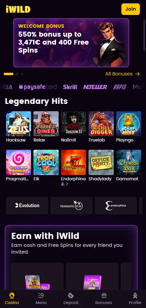 Το iWild Casino στο κινητό μέσω PWA σε iOS και Android