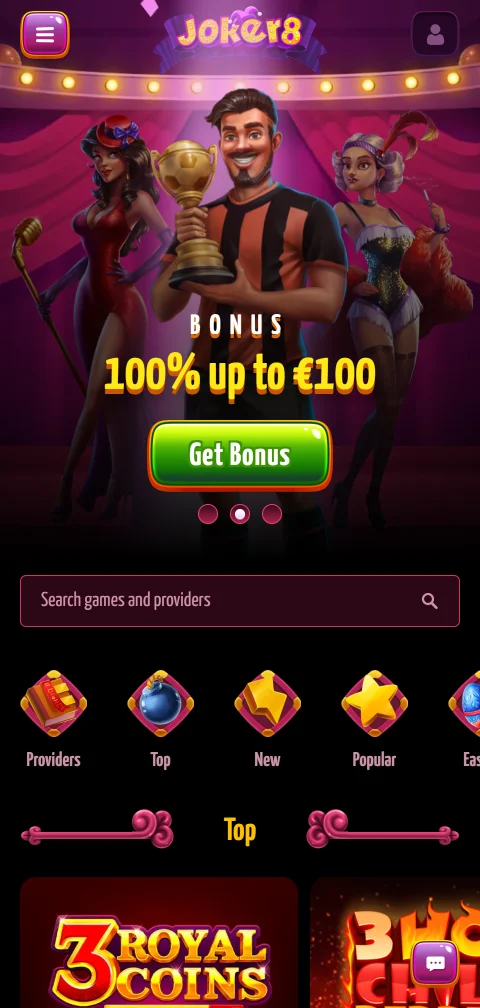 Το Joker8 Casino σε browser κινητού με iOS και Android