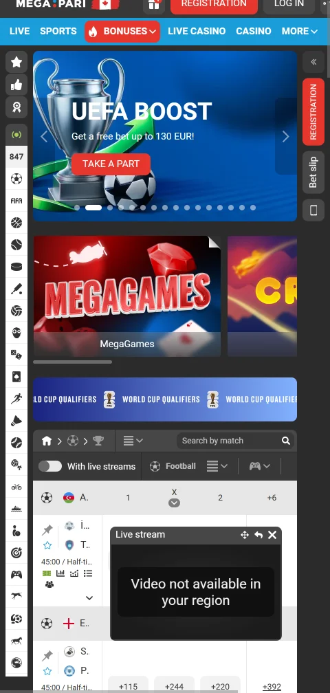 Εφαρμογή Megapari casino για Android μέσω αρχείου .apk από τον ιστότοπο