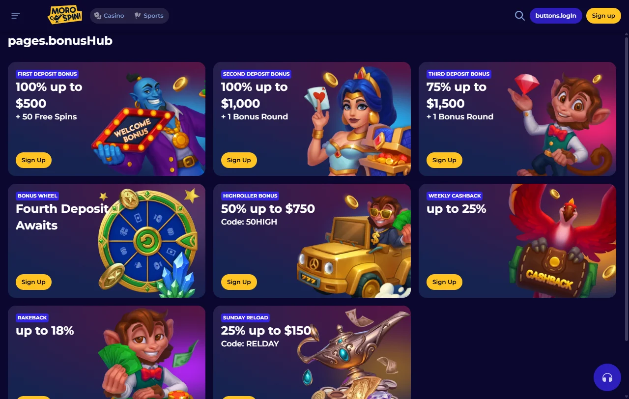 Κατάλογος παιχνιδιών του Morospin Casino με στούντιο Pragmatic Play και Evolution
