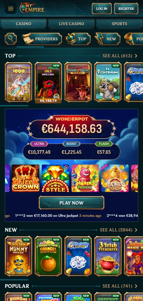 Άδεια Anjouan και κρυπτογράφηση SSL στο MyEmpire Casino για Έλληνες παίκτες