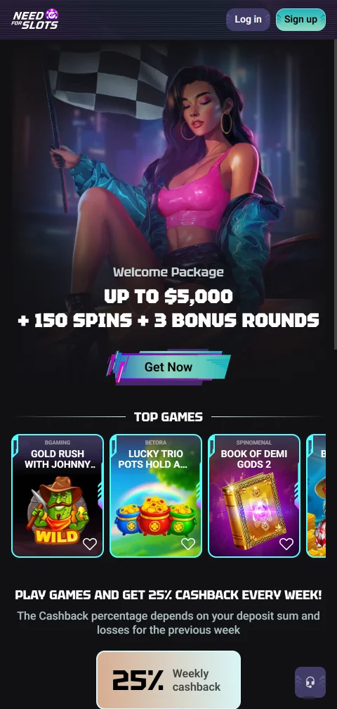 Η έκδοση browser του NeedForSlots Casino σε κινητό τηλέφωνο