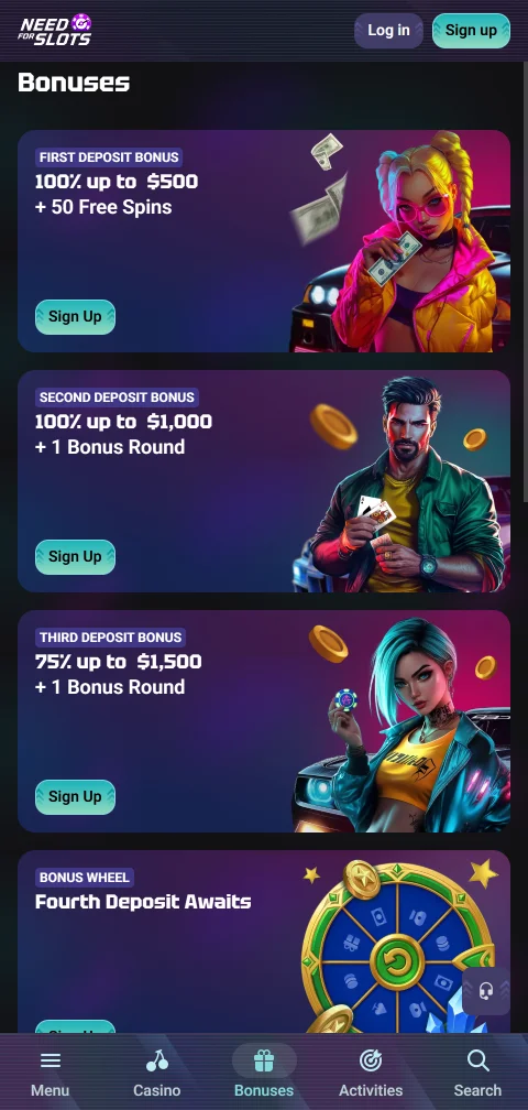 Ταμείο του NeedForSlots Casino με Revolut, κάρτες και κρυπτονομίσματα