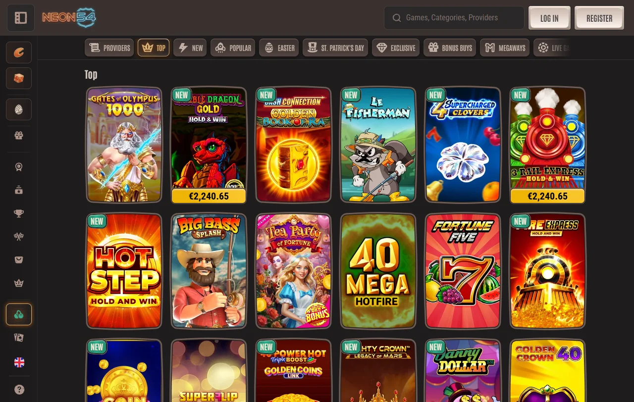 Προσφορά καλωσορίσματος του Neon54 Casino με 100% έως 500 € και 200 free spins
