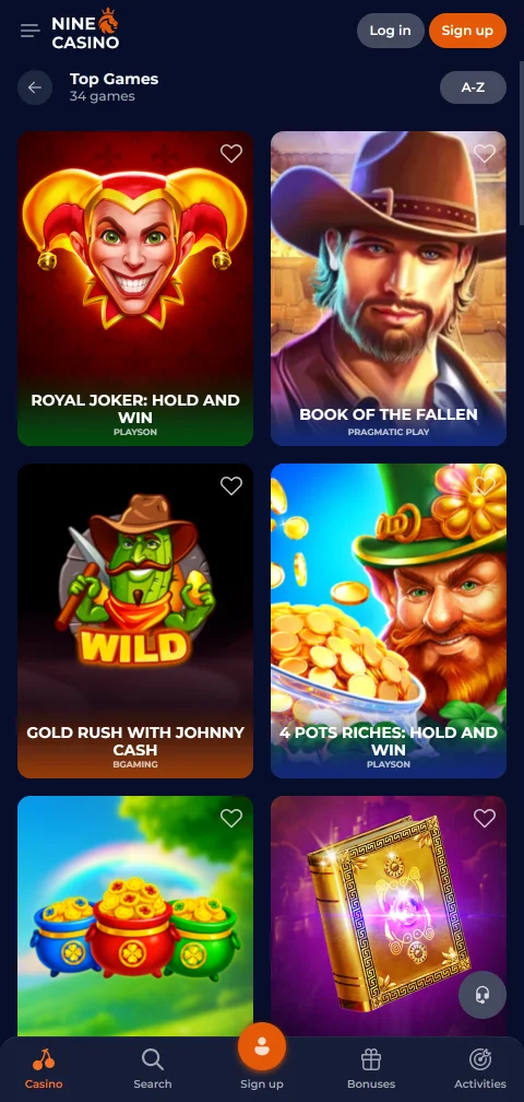 Ταμείο του Nine Casino στο κινητό με Skrill, Jeton και κρυπτονομίσματα