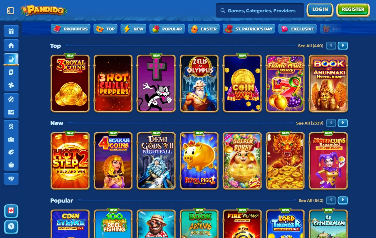 Μπόνους καλωσορίσματος της Pandido Casino έως 500 € και 200 free spins
