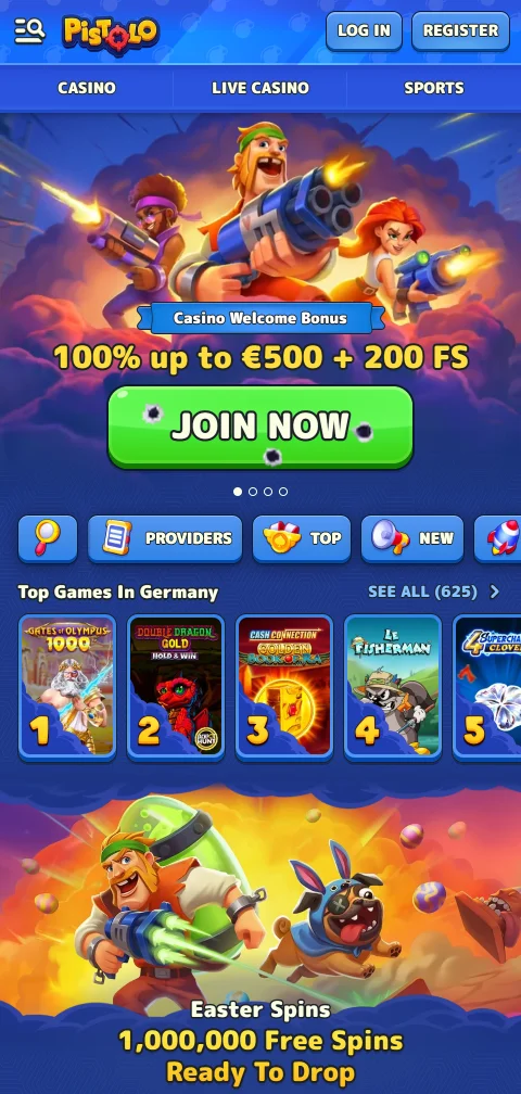Έκδοση browser του Pistolo σε κινητό iOS και Android