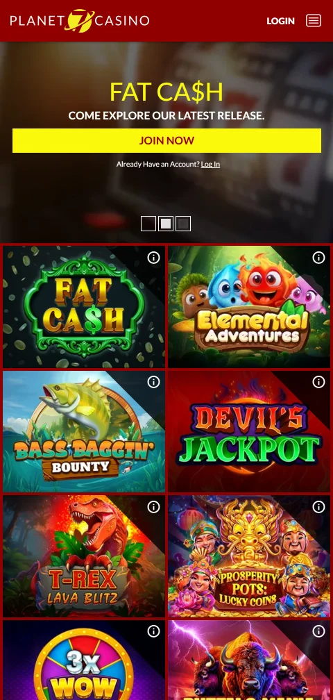 Το Planet 7 σε κινητό browser χωρίς εφαρμογή για iOS ή Android