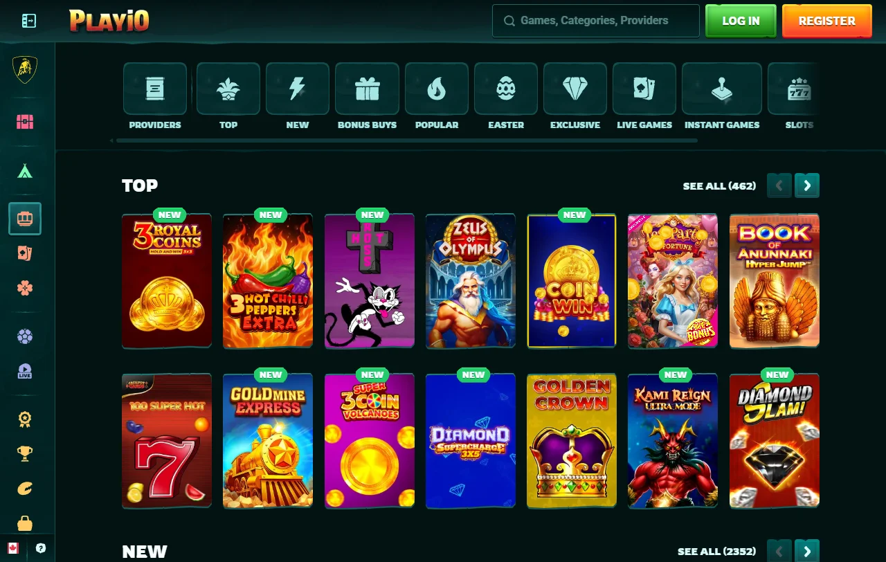 Welcome bonus του Playio Casino έως 500 € με 200 free spins