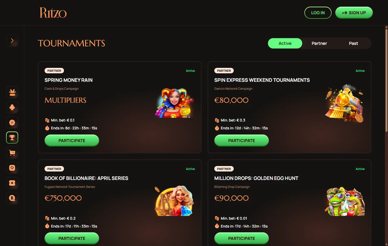 Βιβλιοθήκη του Ritzo Casino με πάνω από 16.000 τίτλους από 135 στούντιο