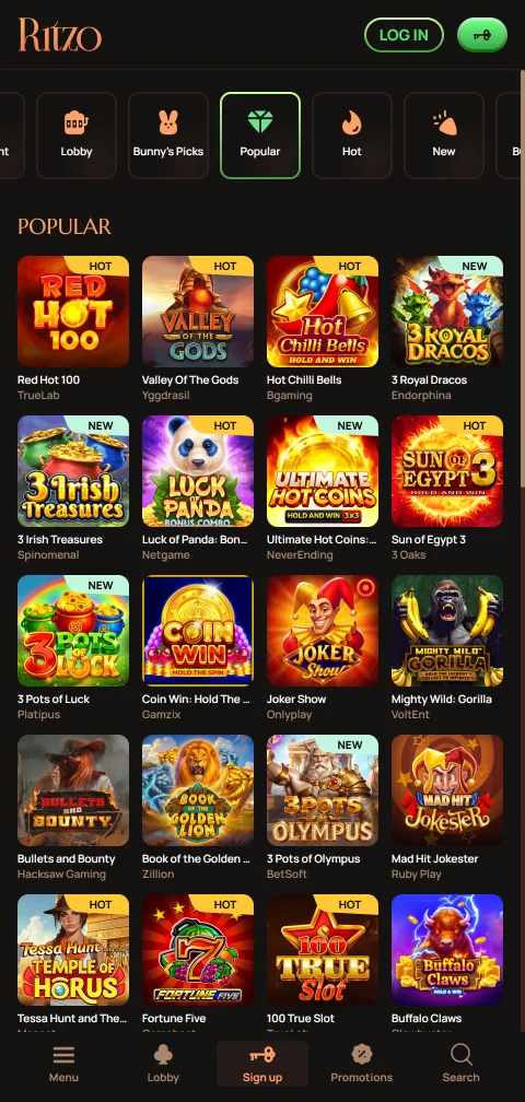 Άδεια Κουρασάο και κρυπτογράφηση TLS στο Ritzo Casino για την Ελλάδα