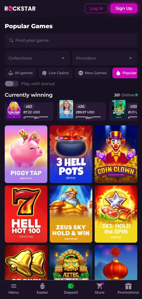 Στοιχεία άδειας Anjouan και εταιρείας JeuxCraft N.V. στη Rockstar Casino
