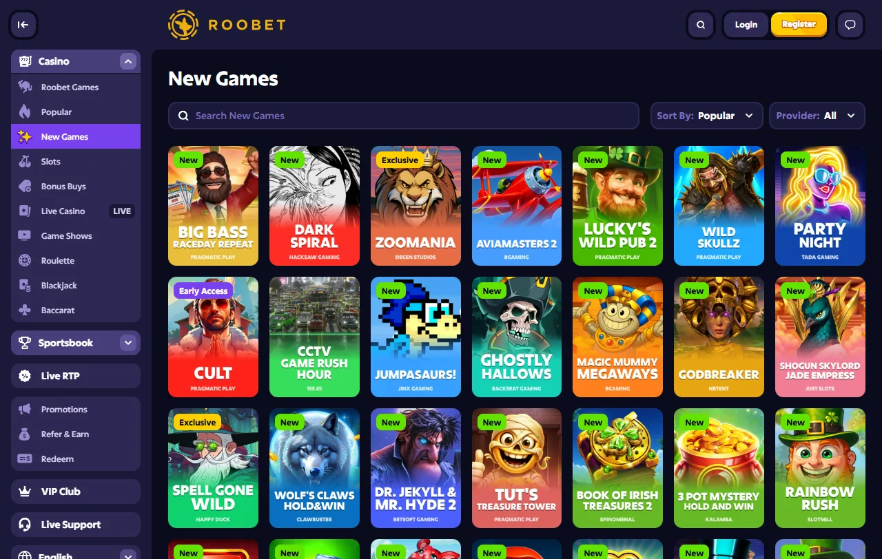 Προσφορά cashback καλωσορίσματος του Roobet casino χωρίς απαίτηση wagering για νέους λογαριασμούς
