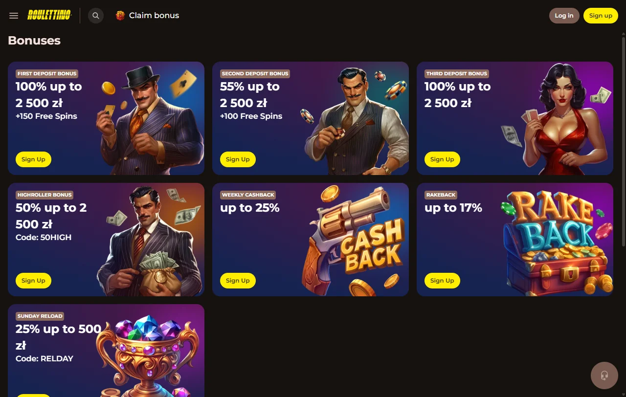Κουλοχέρηδες του Roulettino Casino από Pragmatic Play, Hacksaw Gaming και Nolimit City