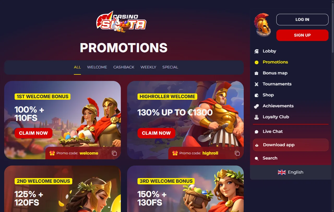 Πακέτο καλωσορίσματος και εβδομαδιαίο cashback στο Slota Casino με wagering 45x
