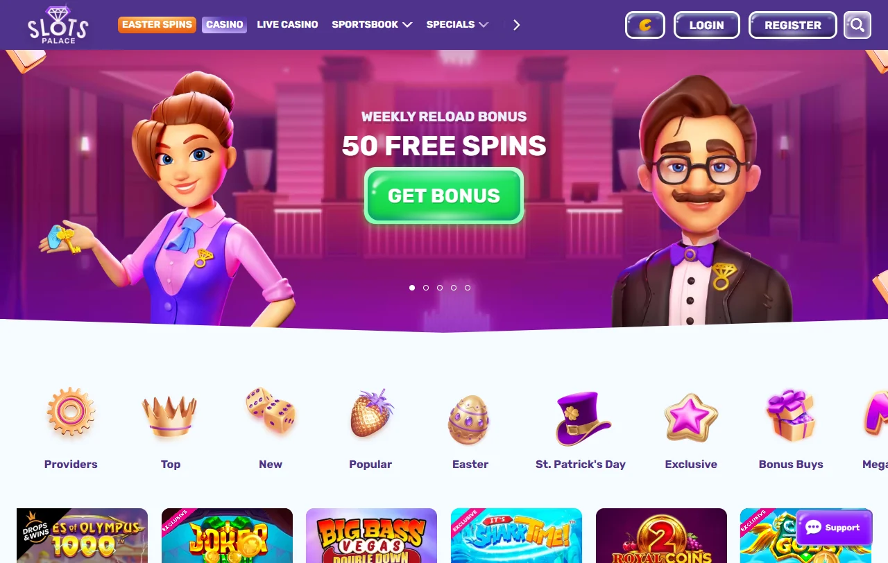 Πακέτο καλωσορίσματος του Slots Palace Casino έως 1.000 € σε τρεις καταθέσεις