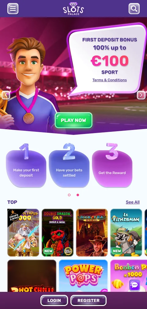 Έκδοση HTML5 του Slots Palace Casino σε κινητό μέσω browser