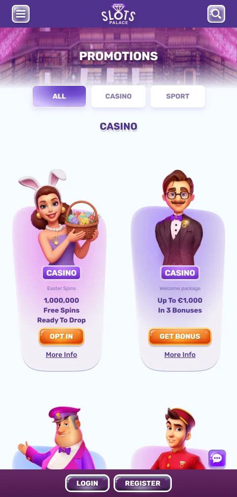 Μέθοδοι κατάθεσης και ανάληψης του Slots Palace Casino με κάρτες και κρυπτονομίσματα
