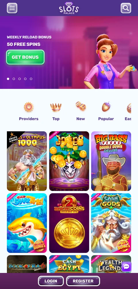 Στοιχεία άδειας και ασφάλειας του Slots Palace Casino στο υποσέλιδο