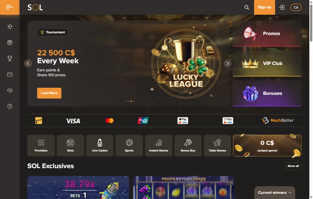 Επισκόπηση της Sol Casino για παίκτες από την Ελλάδα με άδεια Κουρασάο