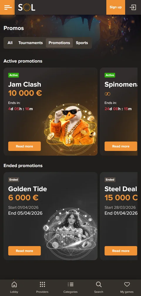 Στοιχεία άδειας και ασφάλειας της Sol Casino από την Curaçao Gaming Authority