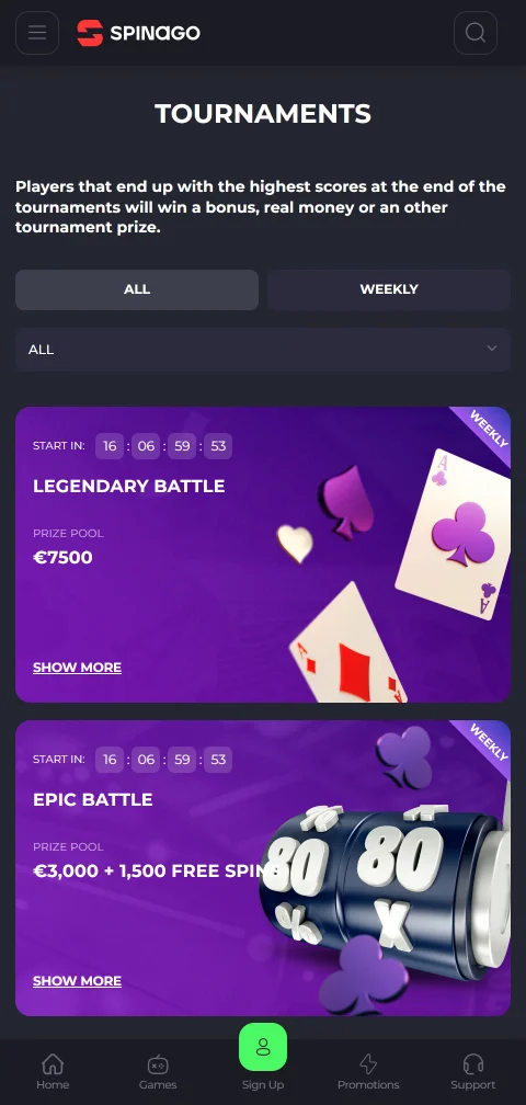 Στοιχεία άδειας Tobique Gaming Commission και φορέα Novatrix SRL στο Spinago Casino