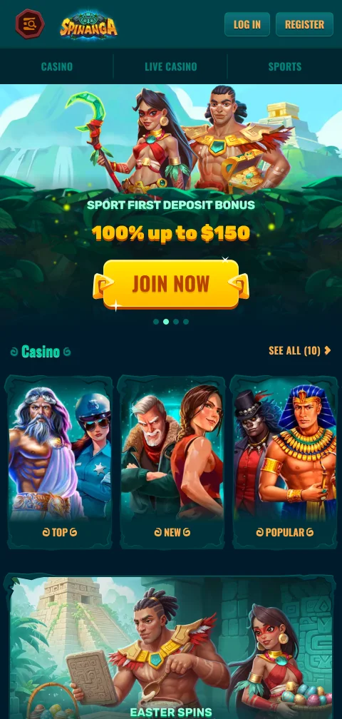 Το Spinanga Casino σε κινητό μέσω browser χωρίς εγγενή εφαρμογή