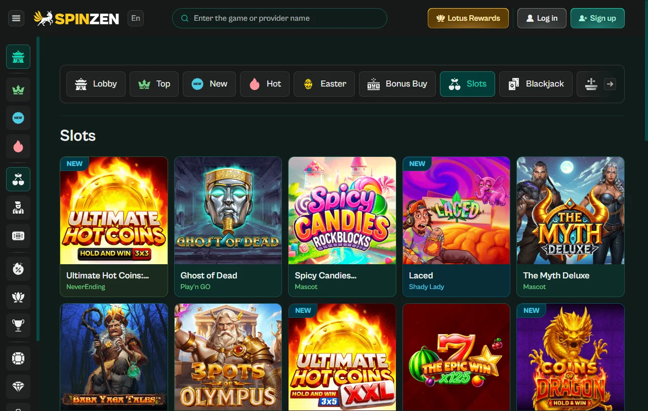 Πακέτο καλωσορίσματος του Spinzen Casino έως 3.588 € σε τέσσερις καταθέσεις