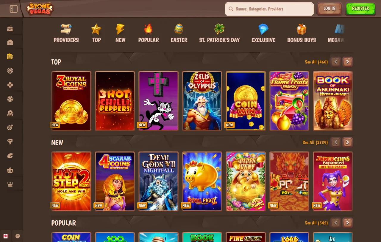Μπόνους καλωσορίσματος του StoneVegas Casino με free spins και όρους wagering