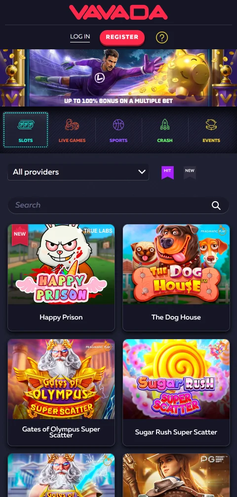 Mobile έκδοση του Vavada Casino σε browser με κοινό λογαριασμό παίκτη