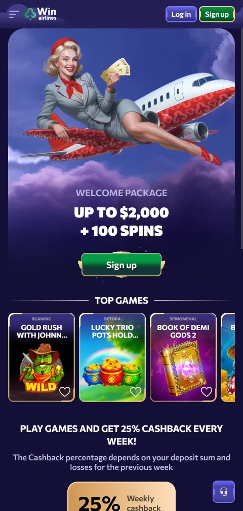 Η WinAirlines Casino σε κινητό με πρόσβαση σε live casino και sportsbook